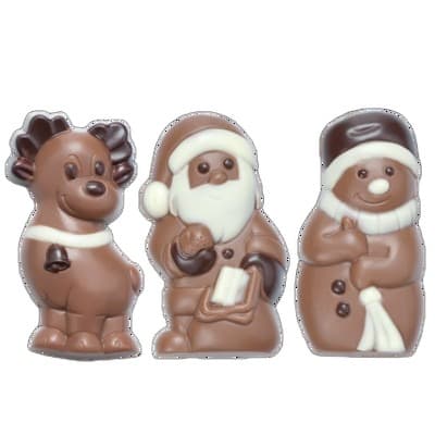 MD Boneco de neve/rena/Papai Noel 10g 4x3 cav