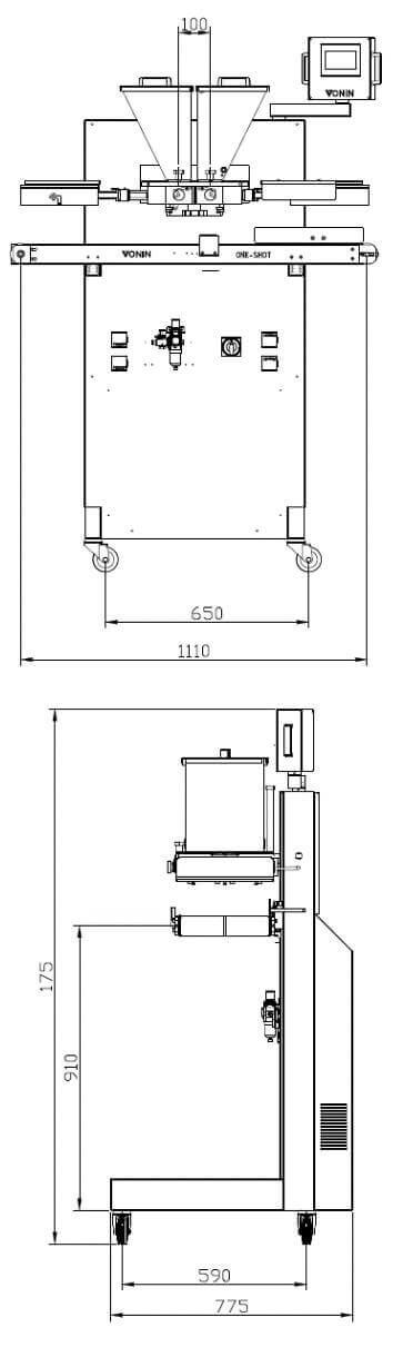 Croqui da OSD-5 com dimensões